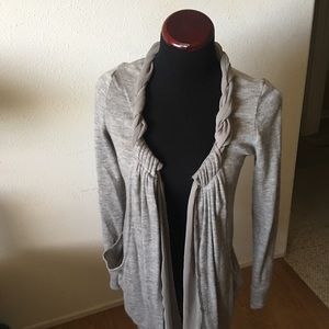 Cotton, Linen, Grey knit, braid, sweater